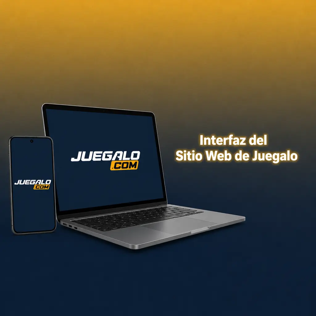 Panel principal del sitio web de Juegalo mostrando la barra superior